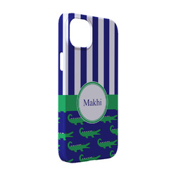 Alligators & Stripes iPhone Case - Plastic - iPhone 14 (Personalized)