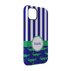Alligators & Stripes iPhone Case - Rubber Lined - iPhone 14 Pro (Personalized)