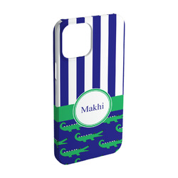 Alligators & Stripes iPhone Case - Plastic - iPhone 15 (Personalized)