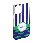 Alligators & Stripes iPhone Case - Plastic - iPhone 15 Pro (Personalized)