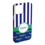 Alligators & Stripes iPhone Case - Plastic - iPhone 15 Pro Max (Personalized)