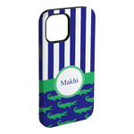 Alligators & Stripes iPhone Case - Rubber Lined - iPhone 15 Pro Max (Personalized)