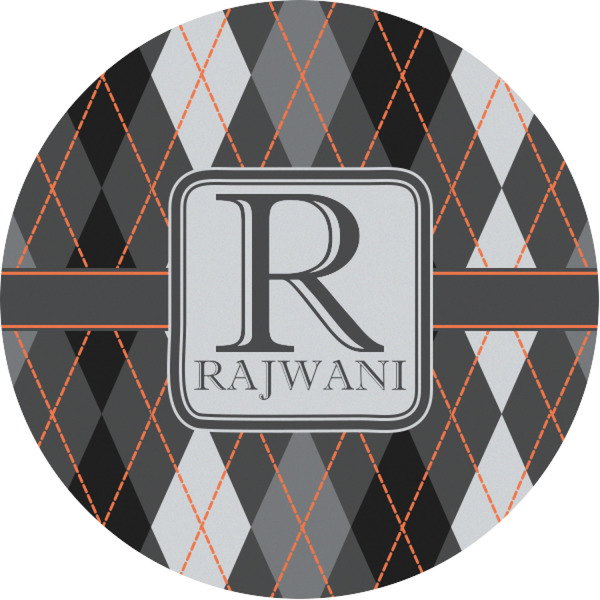 Custom Modern Chic Argyle Multipurpose Round Labels - 1" (Personalized)