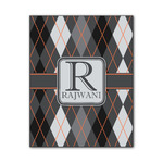 Modern Chic Argyle Wood Print - 11x14 (Personalized)