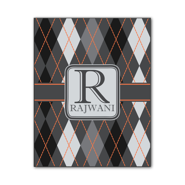 Custom Modern Chic Argyle Wood Print - 11x14 (Personalized)