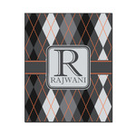 Modern Chic Argyle Wood Print - 16x20 (Personalized)