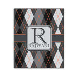 Modern Chic Argyle Wood Print - 20x24 (Personalized)