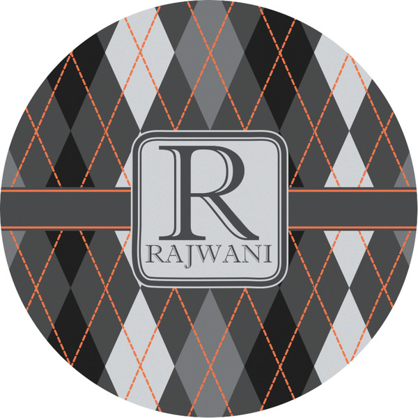 Custom Modern Chic Argyle Multipurpose Round Labels - 3" (Personalized)