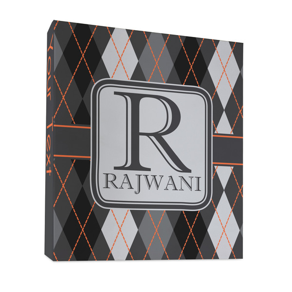 Custom Modern Chic Argyle 3 Ring Binder - Full Wrap - 1" (Personalized)