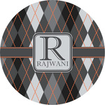 Modern Chic Argyle Multipurpose Round Labels - 4" (Personalized)