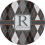 Modern Chic Argyle Multipurpose Round Labels - 5" (Personalized)