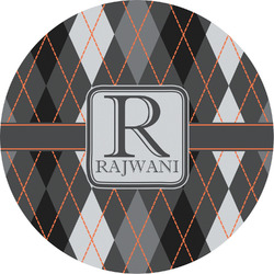 Modern Chic Argyle Multipurpose Round Labels - 5" (Personalized)