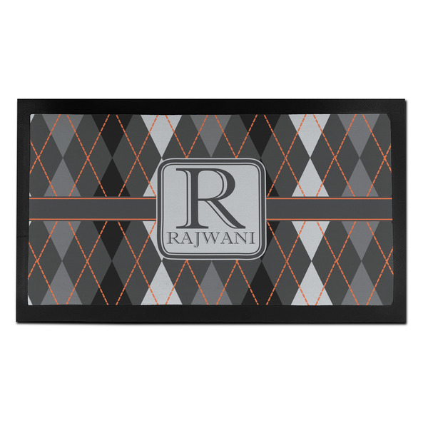 Custom Modern Chic Argyle Bar Mat - Small (Personalized)