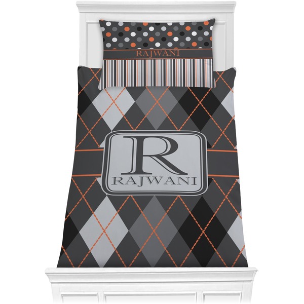 Custom Modern Chic Argyle Comforter Set - Twin (Personalized)