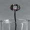 Modern Chic Argyle Black Plastic 7" Stir Stick - Oval - Main