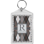 Modern Chic Argyle Bling Keychain (Personalized)