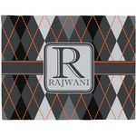 Modern Chic Argyle Woven Fabric Placemat - Twill w/ Name and Initial