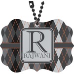 Modern Chic Argyle Rear View Mirror Decor (Personalized)