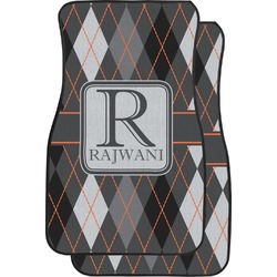Modern Chic Argyle Car Floor Mats (Front Seat) (Personalized)