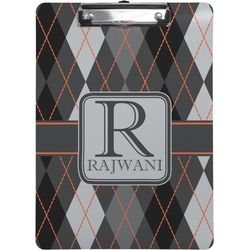 Modern Chic Argyle Clipboard (Letter Size) (Personalized)