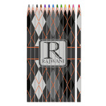 Modern Chic Argyle Colored Pencils (Personalized)