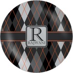 Modern Chic Argyle Melamine Plate (Personalized)