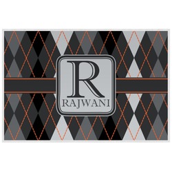 Modern Chic Argyle Laminated Placemat w/ Name and Initial