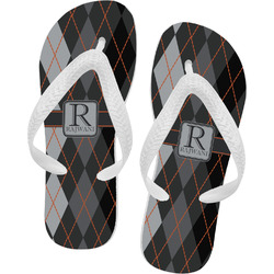 Modern Chic Argyle Flip Flops - XSmall (Personalized)