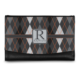 Modern Chic Argyle Genuine Leather Women's Wallet - Small (Personalized)