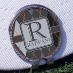 Modern Chic Argyle Golf Ball Marker - Hat Clip