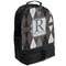 Modern Chic Argyle Large Backpack - Black - Angled View