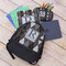 Modern Chic Argyle Large Backpack - Black - With Stuff