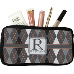 Modern Chic Argyle Makeup / Cosmetic Bag (Personalized)