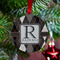 Modern Chic Argyle Metal Ball Ornament - Lifestyle