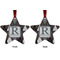 Modern Chic Argyle Metal Star Ornament - Front and Back