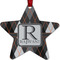 Modern Chic Argyle Metal Star Ornament - Front