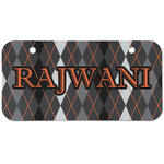 Modern Chic Argyle Mini/Bicycle License Plate (2 Holes) (Personalized)