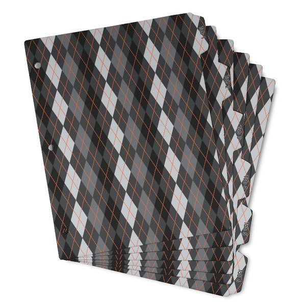 Custom Modern Chic Argyle Binder Tab Divider - Set of 6 (Personalized)