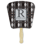 Modern Chic Argyle Paper Fan (Personalized)