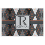 Modern Chic Argyle Disposable Paper Placemats (Personalized)
