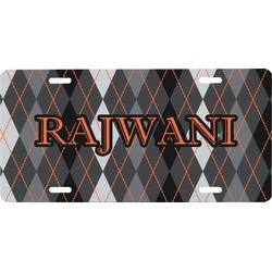 Modern Chic Argyle Front License Plate (Personalized)