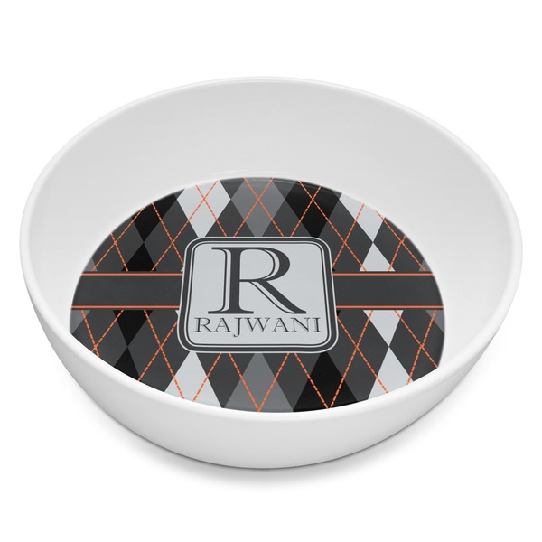 Custom Modern Chic Argyle Melamine Bowl - 8 oz (Personalized)