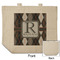 Modern Chic Argyle Reusable Cotton Grocery Bag - Front & Back View