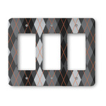 Modern Chic Argyle Rocker Style Light Switch Cover - Three Switch