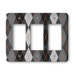 Modern Chic Argyle Rocker Style Light Switch Cover - Three Switch