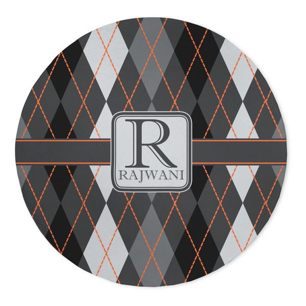 Custom Modern Chic Argyle 5' Round Indoor Area Rug (Personalized)