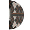 Modern Chic Argyle Round Linen Placemats - HALF FOLDED (double sided)