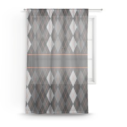 Modern Chic Argyle Sheer Curtain - 50"x84"