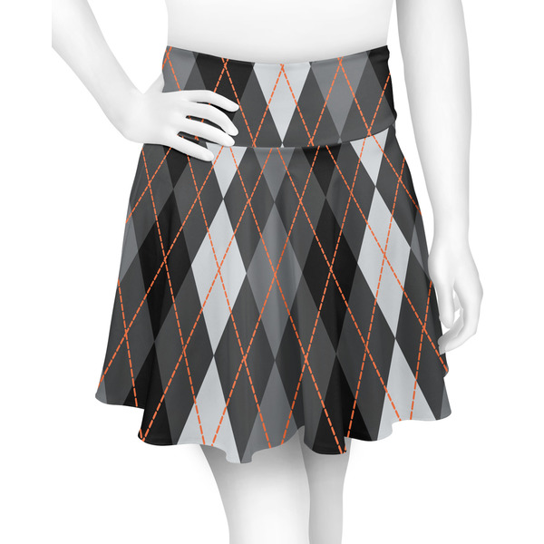 Custom Modern Chic Argyle Skater Skirt - Large