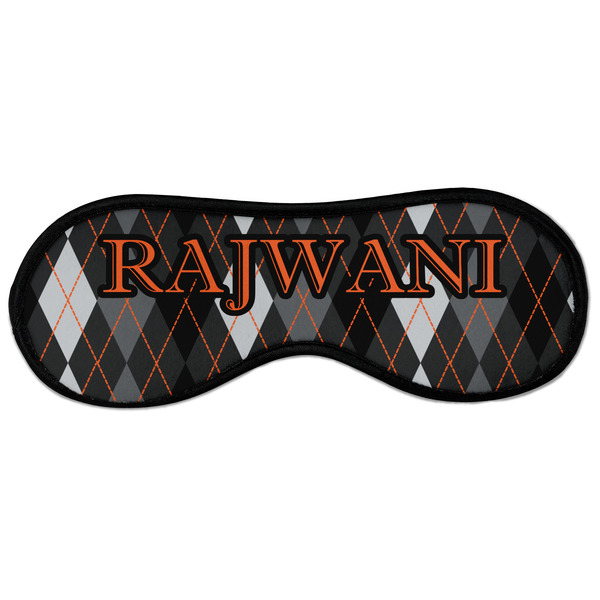 Custom Modern Chic Argyle Sleeping Eye Masks - Large (Personalized)